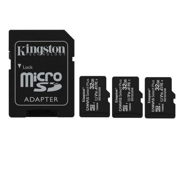 32GB micSDHC Canvas Select Plus 100R A1 C10 Three Pack + Single ADP, „SDCS2/32GB-3P1A” (timbru verde 0.03 lei)