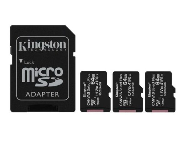 64GB micSDXC Canvas Select Plus 100R A1 C10 Three Pack + Single ADP, „SDCS2/64GB-3P1A” (timbru verde 0.03 lei)
