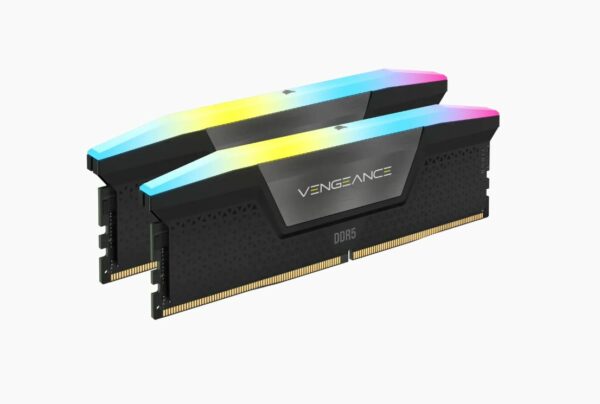 Memorie DDR Corsair „VENGEANCE RGB” DDR5 32GB frecventa 5600 Mhz, 16GB x 2 module, radiator, iluminare RGB, latenta CL36, „CMH32GX5M2B5600C36K”