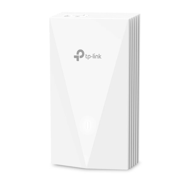 ACCESS POINT TP-LINK wireless AX3000 Mbps dual band Wall Plate WiFi 6 Access Point, 4 x 10/100/1000 Mbps Ethernet Ports (One port supports PoE OUT, 2 antene interne, IEEE802.3af/at PoE, WiFi 6, montare pe perete „EAP655-Wall” (timbru verde 0.8 lei)