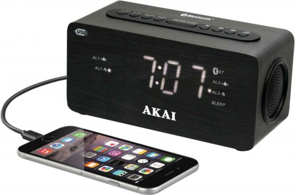 Akai DUAL ALARM CLOCK WITH BLUETOOTH, „ACR-2993” (timbru verde 2 lei)