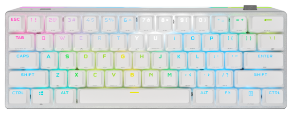 K70 PRO MINI WIRELESS 60% Mechanical CHERRY MX Red Switch Keyboard with RGB Backlighting – White „CH-9189110-NA”, (timbru verde 0.8 lei)