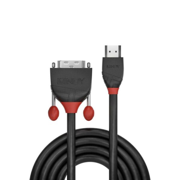 Lindy 3m HDMI to DVI-D Cable, Black Line, „LY-36273” (timbru verde 0.8 lei)