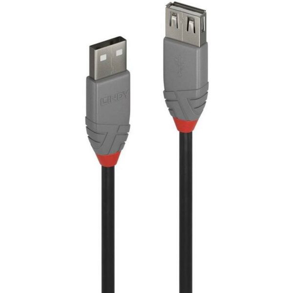 Cablu Lindy 3m USB 2.0 Type A Ext, Anthr, „LY-36704” (timbru verde 0.18 lei)