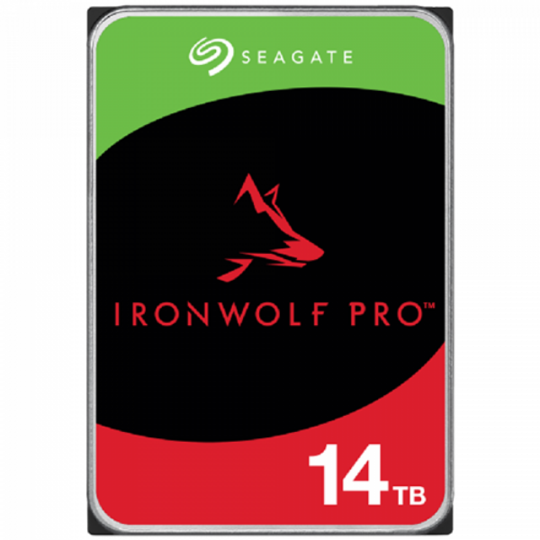 HDD NAS SEAGATE IronWolf Pro 14TB CMR 3.5″, 256MB, SATA 6Gbps, 7200RPM, RV Sensors, Rescue Data Recovery Services 3 ani, TBW: 550TB, „ST14000NT001”