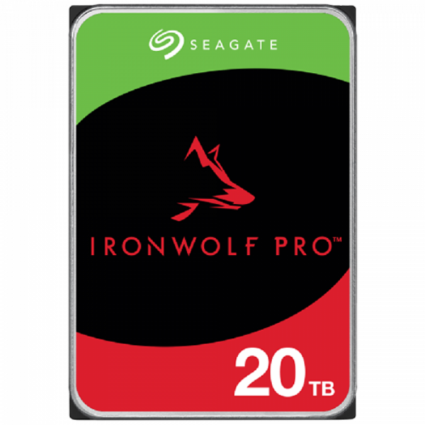 HDD NAS SEAGATE IronWolf Pro 20TB CMR 3.5″, 256MB, SATA 6Gbps, 7200RPM, RV Sensors, Rescue Data Recovery Services 3 ani, TBW: 550TB „ST20000NT001”