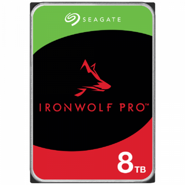 HDD NAS SEAGATE IronWolf Pro 8TB CMR 3.5″, 256MB, SATA 6Gbps, 7200RPM, RV Sensors, Rescue Data Recovery Services 3 ani, TBW: 550TB, „ST8000NT001”