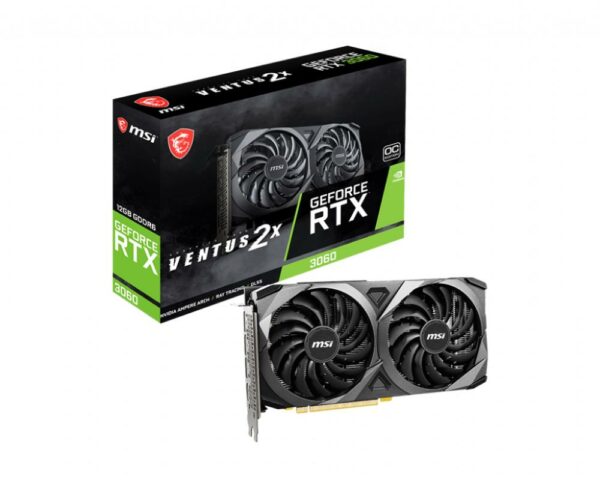 MSI GeForce RTX 3060 VENTUS 2X 12G OC 12GB GDDR6 PCIe 4.0 2xHDMI 2.1 3xDP 1.4 „RTX 3060 VENTUS 2X 12G OC” .