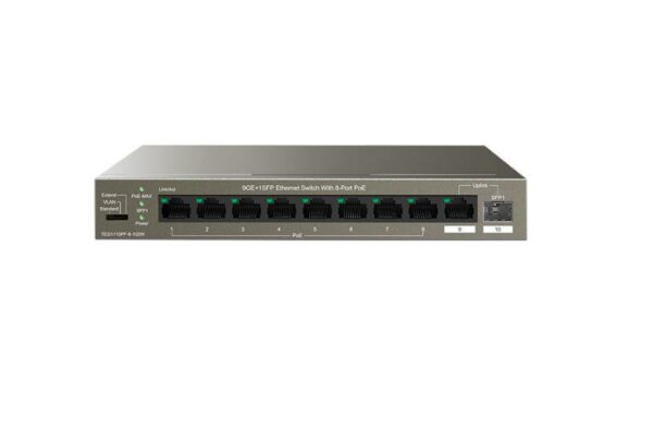 TENDA 10-PORT PoE SWITCH TEG1110PF-8-102 „TEG1110PF-8-102W” (timbru verde 2 lei)