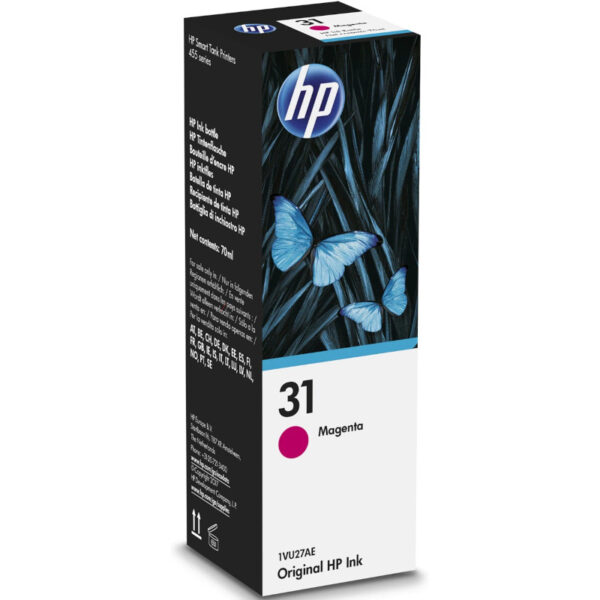 Cartus Cerneala Original HP Magenta, nr.31, pentru Smart Tank 500|515|516|530|555|615, 8K, (timbru verde 0.15 lei), „1VU27AE”