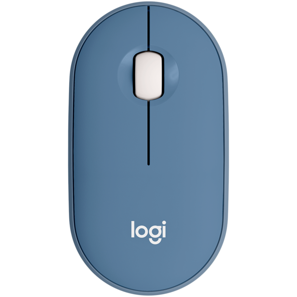 LOGITECH Pebble M350 Wireless Mouse – BLUEBERRY – 2.4GHZ/BT – EMEA – CLOSED BOX „910-006753” (timbru verde 0.18 lei)