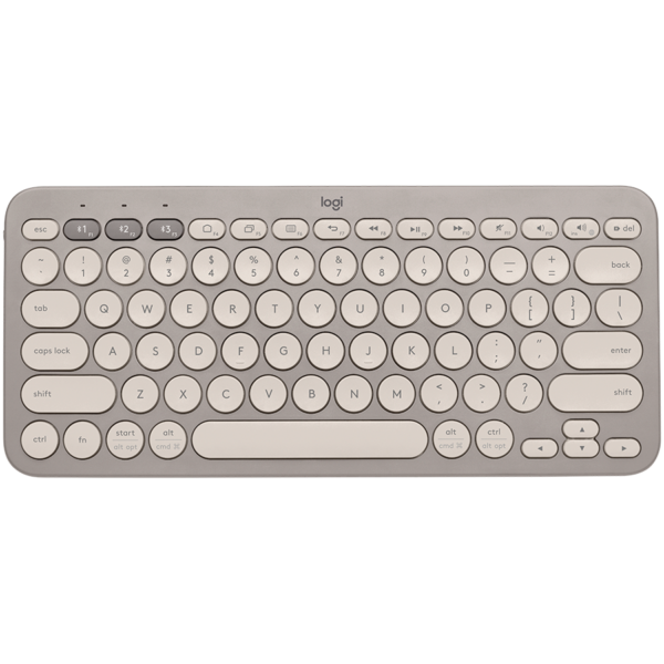 LOGITECH K380 Multi-Device Bluetooth Keyboard – SAND – US INTL – BT – INTNL „920-011165” (timbru verde 0.8 lei)