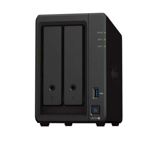 SYNOLOGY 2-Bay Diskstation Ryzen R1600 2GB DDR4 ECC SODIMM „DS723+” (timbru verde 0.8 lei)