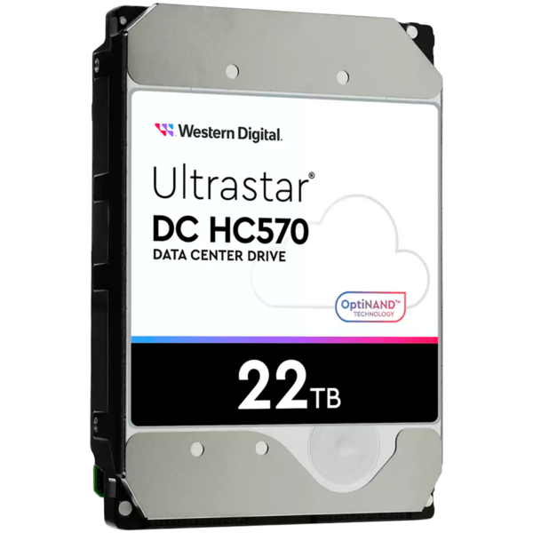 HDD Server WD/HGST Ultrastar 22TB DC HC570, 3.5″, 512MB, 7200RPM, SATA, 512E SE NP3, SKU: 0F48155 „WUH722222ALE6L4”