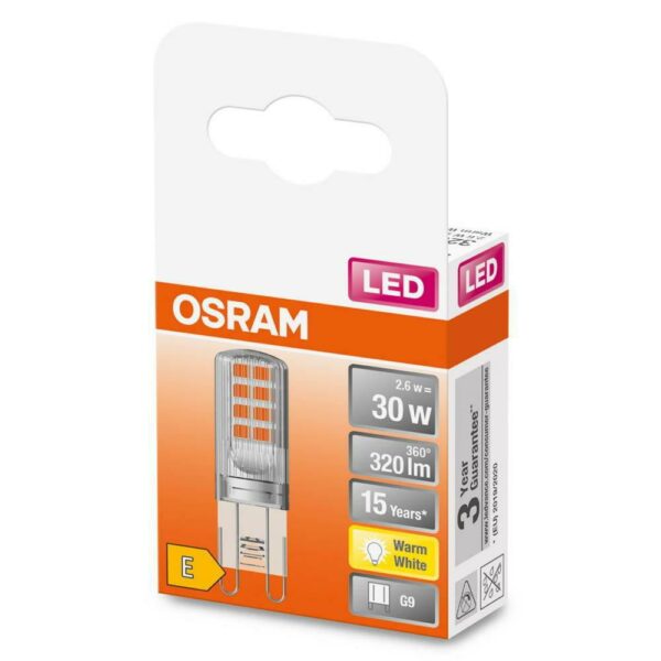 LEDPIN30 CL 2,6W/827 230V G9 FS1 OSRAM „000004058075432338” (timbru verde 0.45 lei)