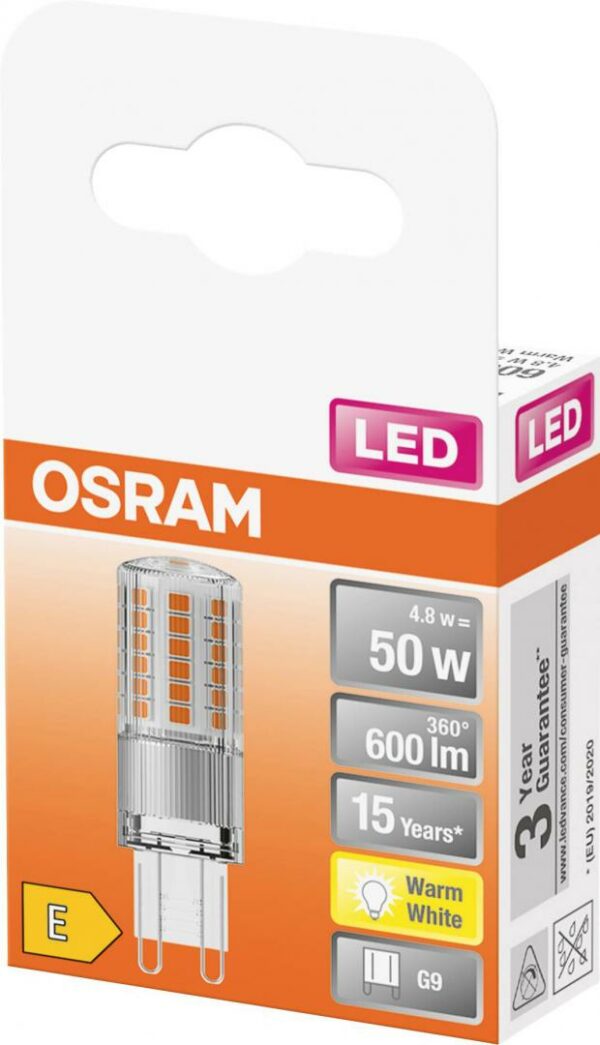 LEDPIN50 CL 4,8W/827 230V G9 FS1 OSRAM „000004058075432451” (timbru verde 0.45 lei)