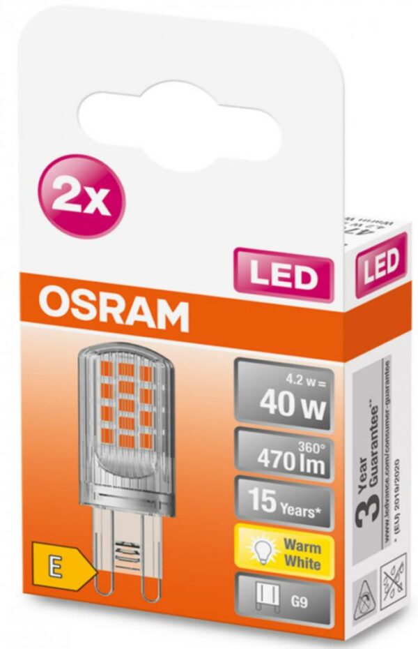 LEDPIN40 CL 4,2W/827 230V G9 FS2 OSRAM „000004058075449893” (timbru verde 0.9 lei)