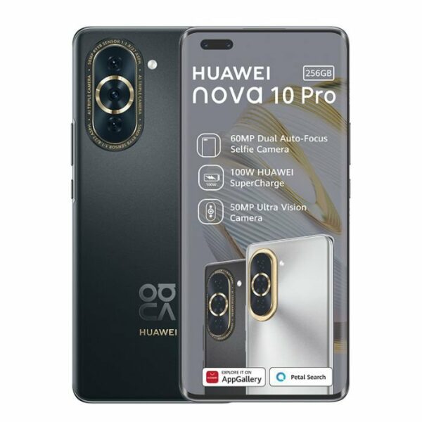 Huawei Nova 10 Pro Starry Black LTE/6.78/OC/8GB/256GB/60MP+8MP/50MP+8MP+2MP/4500mAh „51097ETX” (timbru verde 0.55 lei)