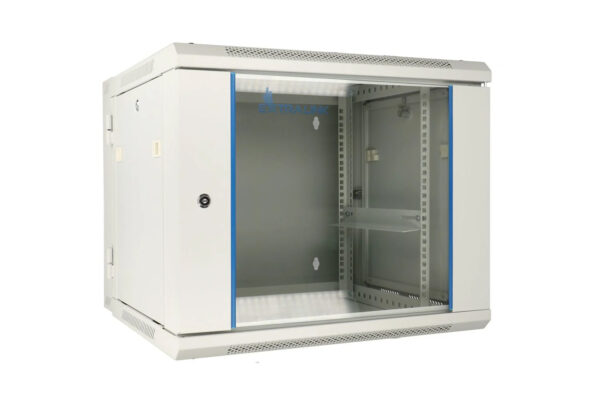 EXTRALINK 9U 600X600 AZH wall-mounted rackmount cabinet swing type gray „EX.12950”