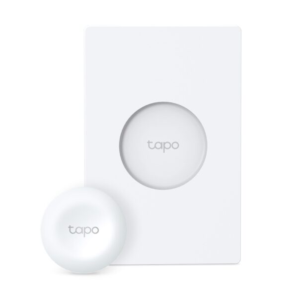 INTRERUPATOR inteligent TP-LINK, necesita hub Tapo H100 pentru functionare, 1 comutator, programare prin smartphone aplicatia Tapo, 1 x baterie CR2032, WiFi, alb „Tapo S200D” (timbru verde 0.18 lei)