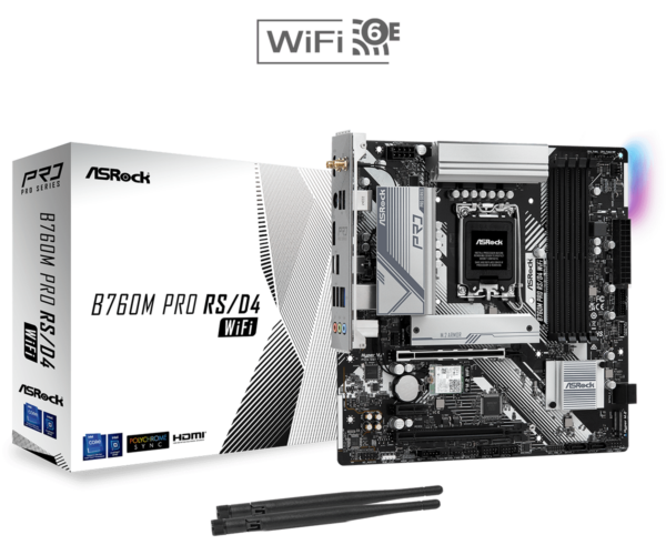 MB Asrock B760M Pro RS LGA1700 DDR4 WIFI „B760M PRO RS/D4 WI”