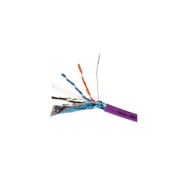 Cablu F/UTP cat.6, manta LSZH, Euroclass Dca-s2,d2,a1 – 500m/tambur, Violet – Molex „CAA-00251”