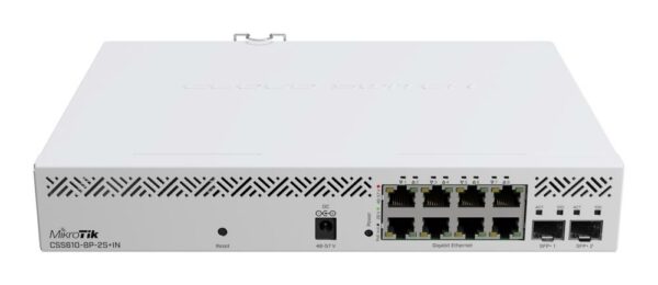 NET SWITCH 8PORT 1000M 2SFP+/CSS610-8P-2S+IN MIKROTIK „CSS610-8P-2S+IN” (timbru verde 2 lei)