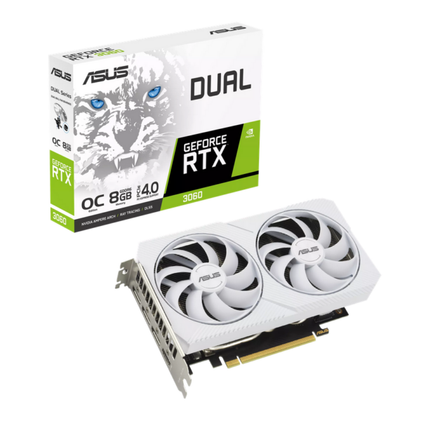 Asus GeForce Dual RTX 3060 8G OC White „DUAL-RTX3060-O8GWH”