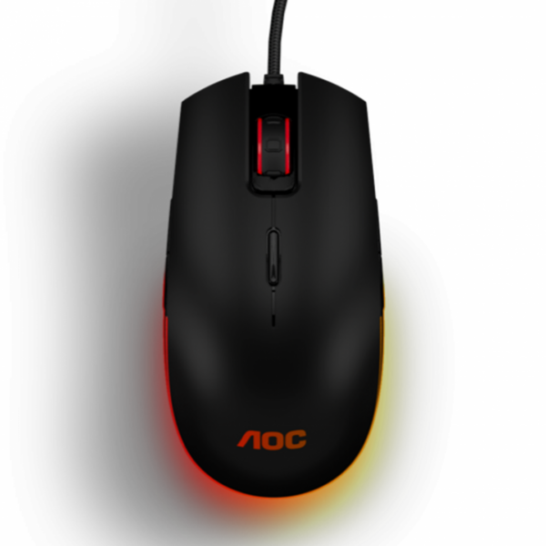 Mouse AOC GM500, USB, 5000DPI, negru „GM500” (timbru verde 0.18 lei)