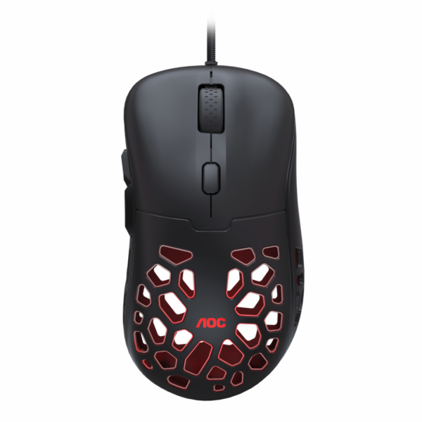 Mouse AOC GM510B, USB, 16000DPI, negru „GM510B” (timbru verde 0.18 lei)