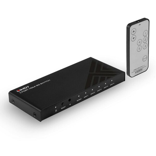 Lindy 5 Port HDMI 18G Switch „LY-38233” (timbru verde 0.18 lei)
