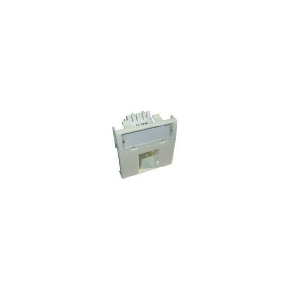 Conector inclinat, 1xRJ45 UTP cat.5e, 45×45 PowerCat, alb, (compatibil Legrand Mosaic) – Molex „MLG-00036-02”