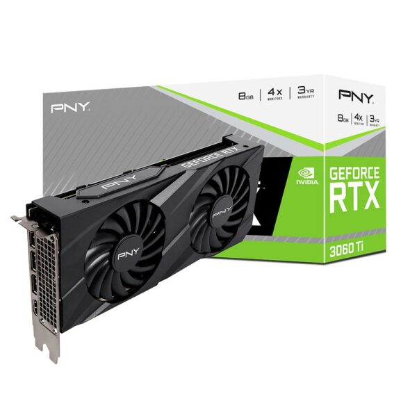 VGA PNY GeForce RTX 3060Ti 8G Verto Dual „VCG3060T8LDFBPB1”