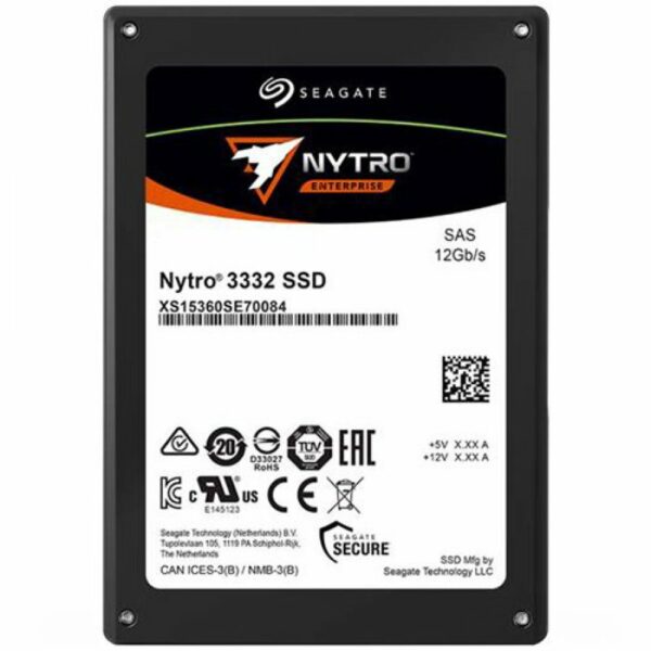 SSD Server SEAGATE Nytro 3332 1.92TB SAS Dual port, 3D eTLC, 2.5x15mm, Read/Write: 2200/1650 MBps, IOPS 230K/85K, TBW 3500, DWPD 1-EOL->XS1920SE70045 „XS1920SE70084”