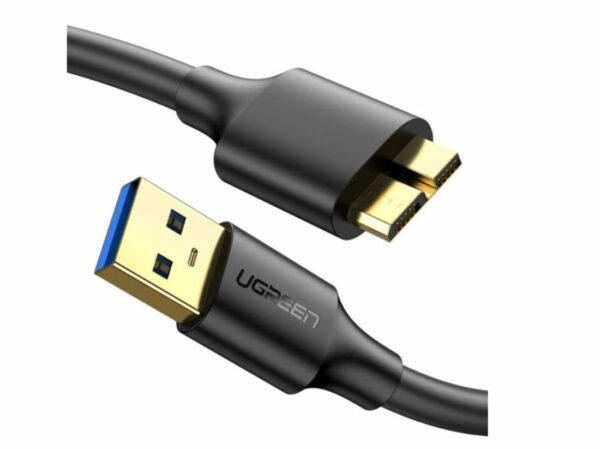 CABLU USB Ugreen, „US130” USB 3.0 (T) la USB Tip B (T), conectori auriti, 1m, negru, „10841” (timbru verde 0.08 lei) – 6957303818419