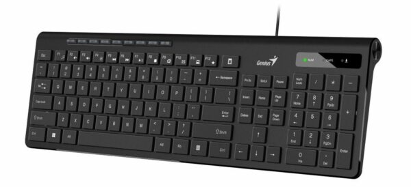 TASTATURA GENIUS USB, 104 taste (chocolate style), black, „SLIMSTAR 230II” „31310048400” (timbru verde 0.8 lei)