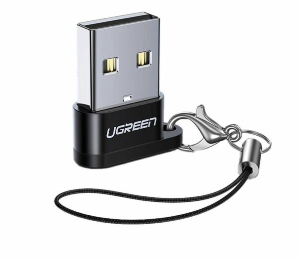 ADAPTOR Ugreen, „US280”, USB(T) to USB Type-C(M), incarcare max 3A, negru „50568” (timbru verde 0.08 lei) – 6957303855681