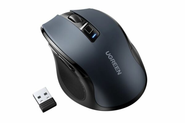 MOUSE Ugreen, „MU006” PC sau NB, wireless 2.4GHz, optic, 3/1 butoane/scroll, 4000 dpi, negru „90545” – 6957303895458 (timbru verde 0.18 lei)