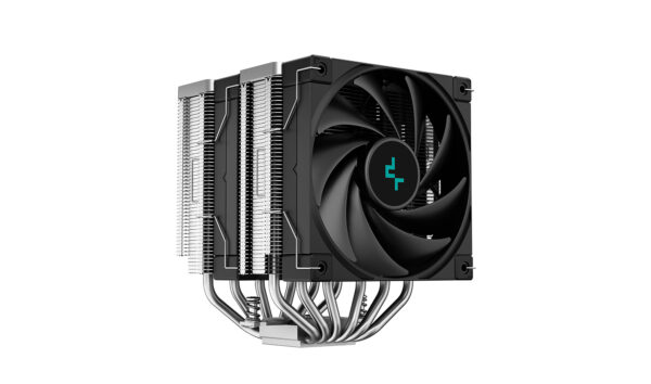 Cooler Deepcool „AK620 Zero Dark”, compatibil skt. Intel si AMD, racire cu aer, ventilator 120 mm x 2, 1850 rpm, inaltime cooler 160 mm, 6 heatpipe, „R-AK620-BKNNMT-G-1” (timbru verde 2.00 lei)