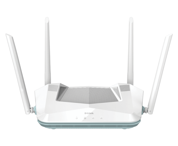 ROUTER D-Link wireless AX3200,1 x WAN Gigabit, 4 porturi LAN Gigabit, 2.4 Ghz/5 Ghz dual band, 4 antene externe, WI-FI 6 „R32” (timbru verde 0.8 lei)