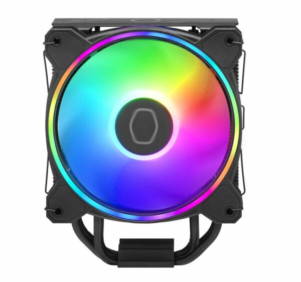 Cooler Cooler Master „Hyper 212 Halo Black”, compatibil skt. Intel si AMD, racire cu aer, ventilator 120 mm, 2050 rpm, inaltime cooler 154mm, 4 heatpipe, iluminat RGB „RR-S4KK-20PA-R1” (timbru verde 0.8 lei)