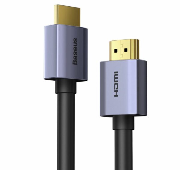 CABLU video Baseus High Definition, HDMI (T) la HDMI (T), rezolutie maxima 4K UHD la 60 Hz, conectori auriti, 2m, negru „WKGQ020201” (timbru verde 0.8 lei) – 6932172608163