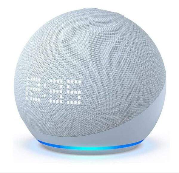 Amazon Echo Dot 5, Boxa cu ceas, Blue „B09B8RVKGW” (timbru verde 0.8 lei)