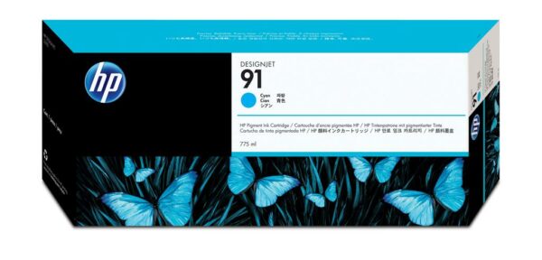 Cartus Cerneala Original HP Cyan, nr.91, pentru DesignJet Z6100, 775ml, (timbru verde 0.15 lei)”C9467A”