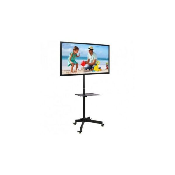 Stand TV mobil + raft DVD, reglabl, 23-55 inch, VESA 400×400, 25kg, negru, Techly ICA-TR21 100730 „ICA-TR21”