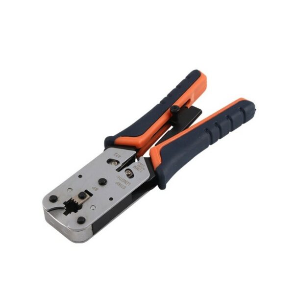 Cleste profesional sertizare conectori RJ45 (8P8C) cu stripper pentru izolatie si mecanism de blocare si revenire „LK-2812R”