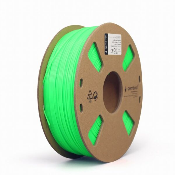 FILAMENT GEMBIRD pt. imprimanta 3d, ABS, 1.75mm diamentru, 1Kg / bobina, aprox. 400m, topire 225-240 grC, green, „3DP-ABS1.75-01-G”