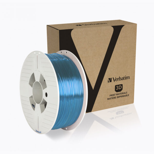 FILAMENT 3D PRINTER VERBATIM PET-G, 1.75MM, 1KG, ALBASTRU TRANSPARENT „55056”