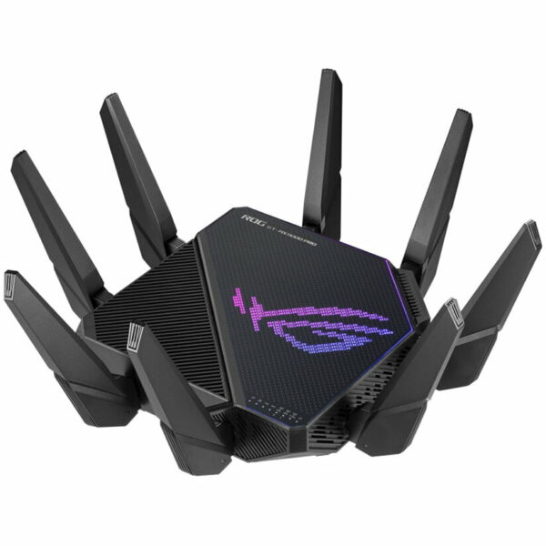 ASUS ROG Rapture GT-AX11000 Pro Wifi 6 802.11ax Tri-band Gigabit Gaming Router „90IG0720-MU2A00” (timbru verde 0.8 lei)