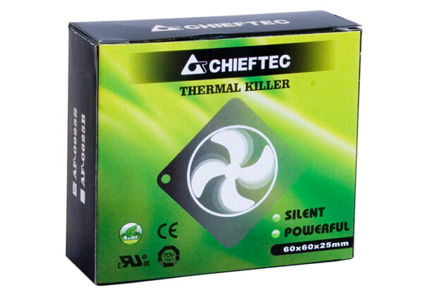 VENTILATOR Chieftec 60 x 60 x 25 mm Sleeve Fan, with 3 pin/ 4pin connector, „AF-0625S”